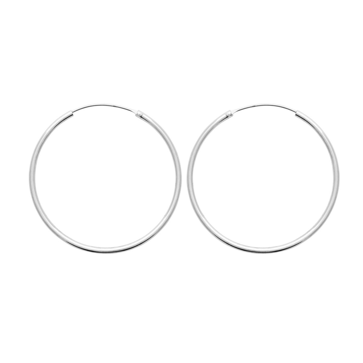 Créoles Brillaxis argent fil rond 2 mm
40 mm - vue 3