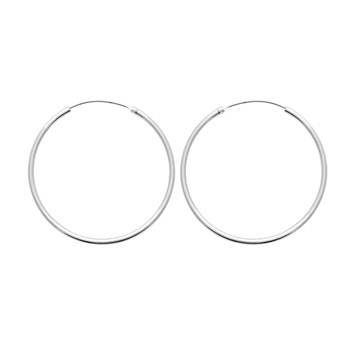 Créoles Brillaxis argent fil rond 2mm 40mm