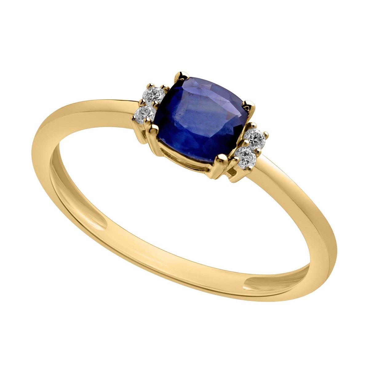 Bague Brillaxis Saphir et diamants or jaune 18carats - vue 2