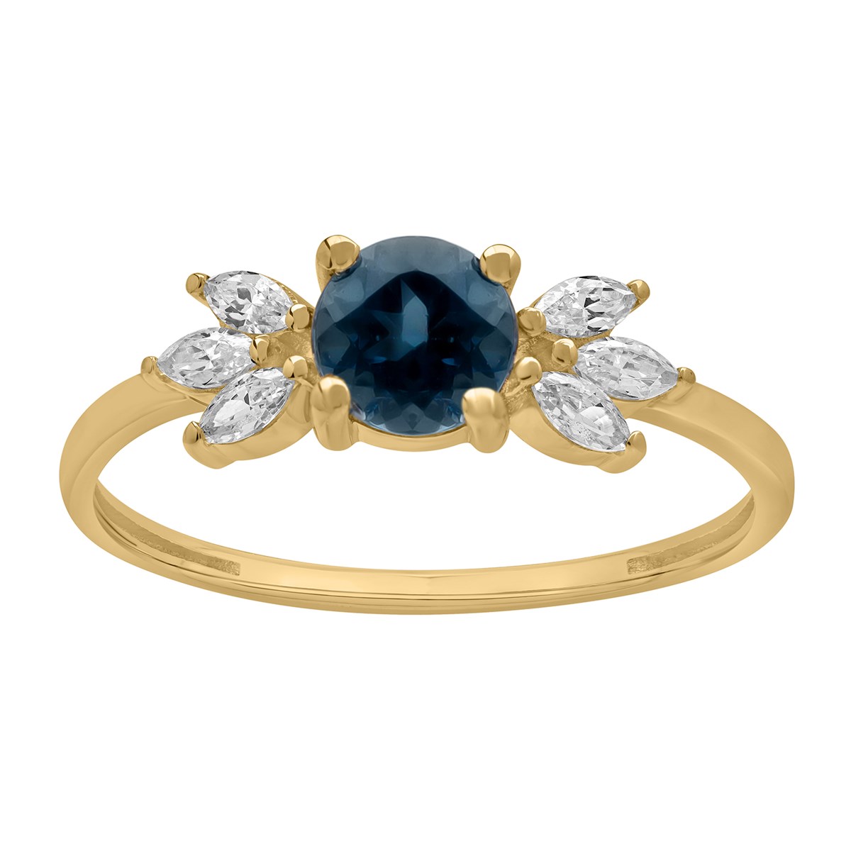 Bague Brillaxis Topaze Blue London et oxydes
or jaune 18carats - vue 2