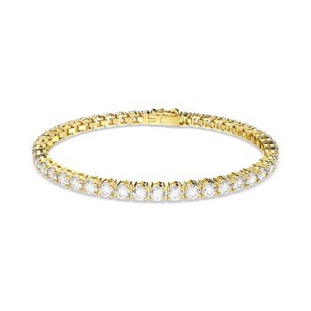 Bracelet Swarovski Matrix Tennis doré L