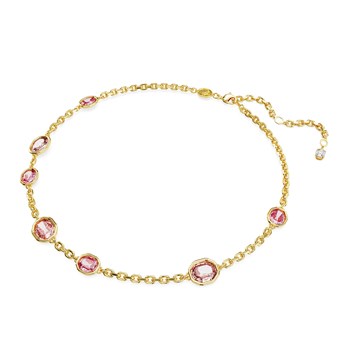 Collier Swarovski Imber taille octogonale rose