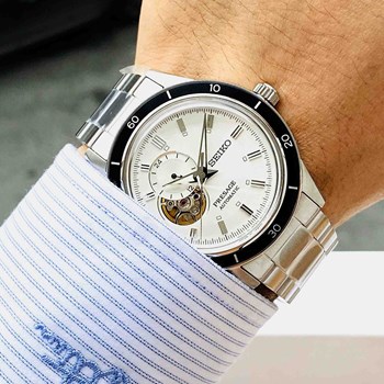 Montre Seiko Présage automatique coeur ouvert