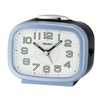 Réveil Seiko plastique bleu métallisé