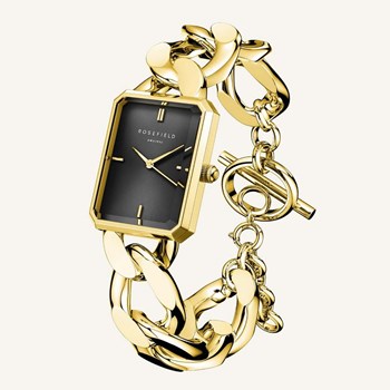 Montre femme Rosefield Octagon XS Chain Black Gold