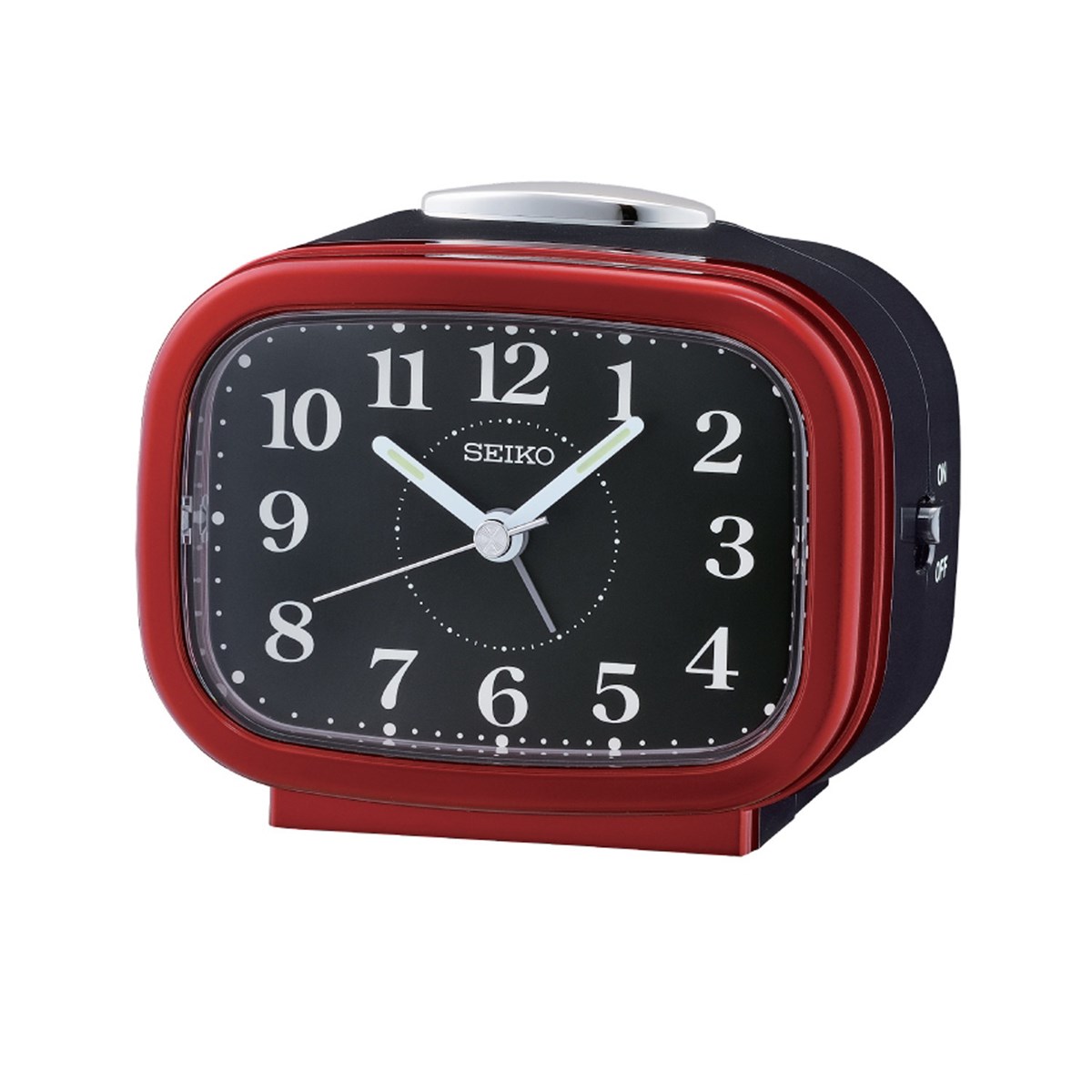 Réveil Seiko classique noir/rouge