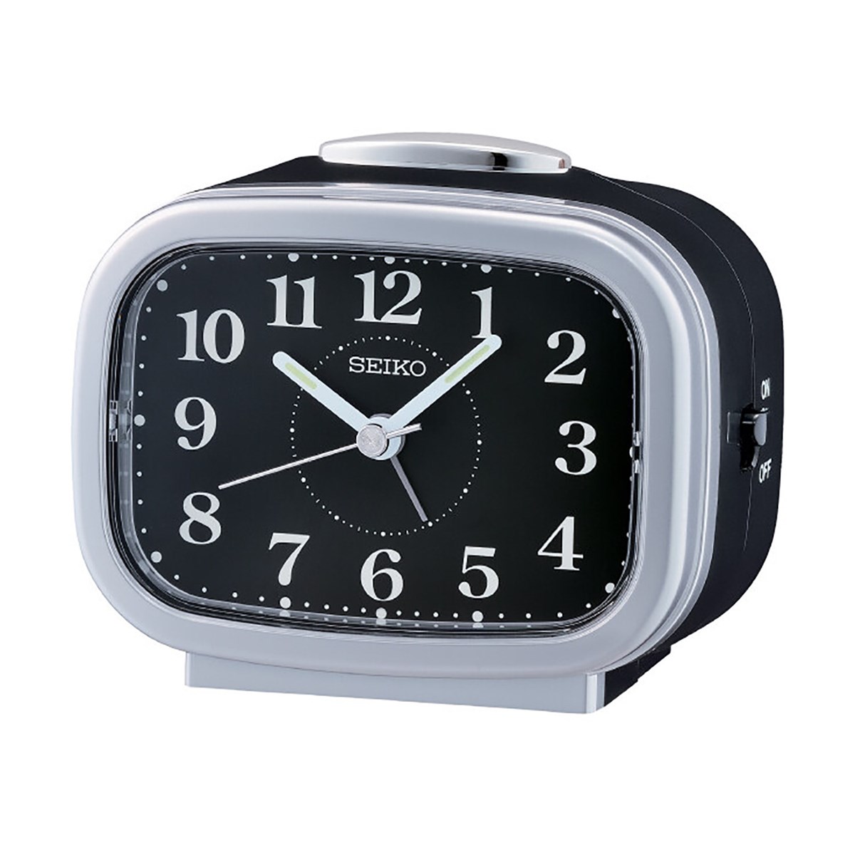Réveil Seiko classique noir/argenté