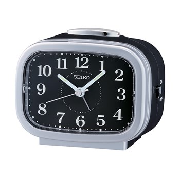 Réveil Seiko classique noir/argenté