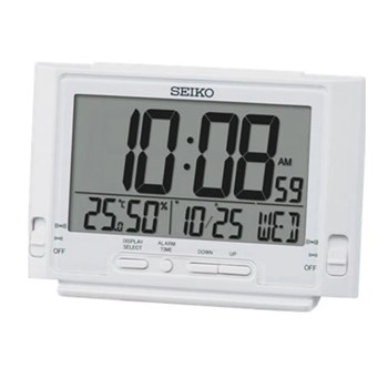 Réveil Seiko affichage digital blanc