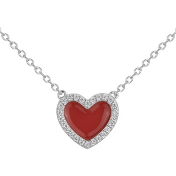 Collier mono-motif en Argent avec oxyde de zirconium blanc