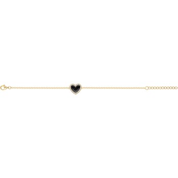 Bracelet souple mono-motif en Plaqué Or avec oxyde de zirconium blanc