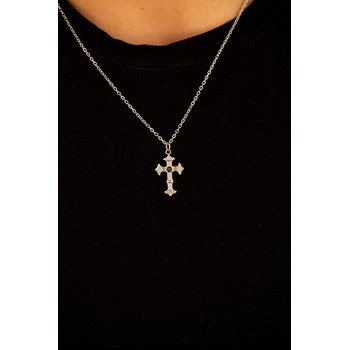 Zack single-pattern necklace in 316L steel with black zirconium oxide