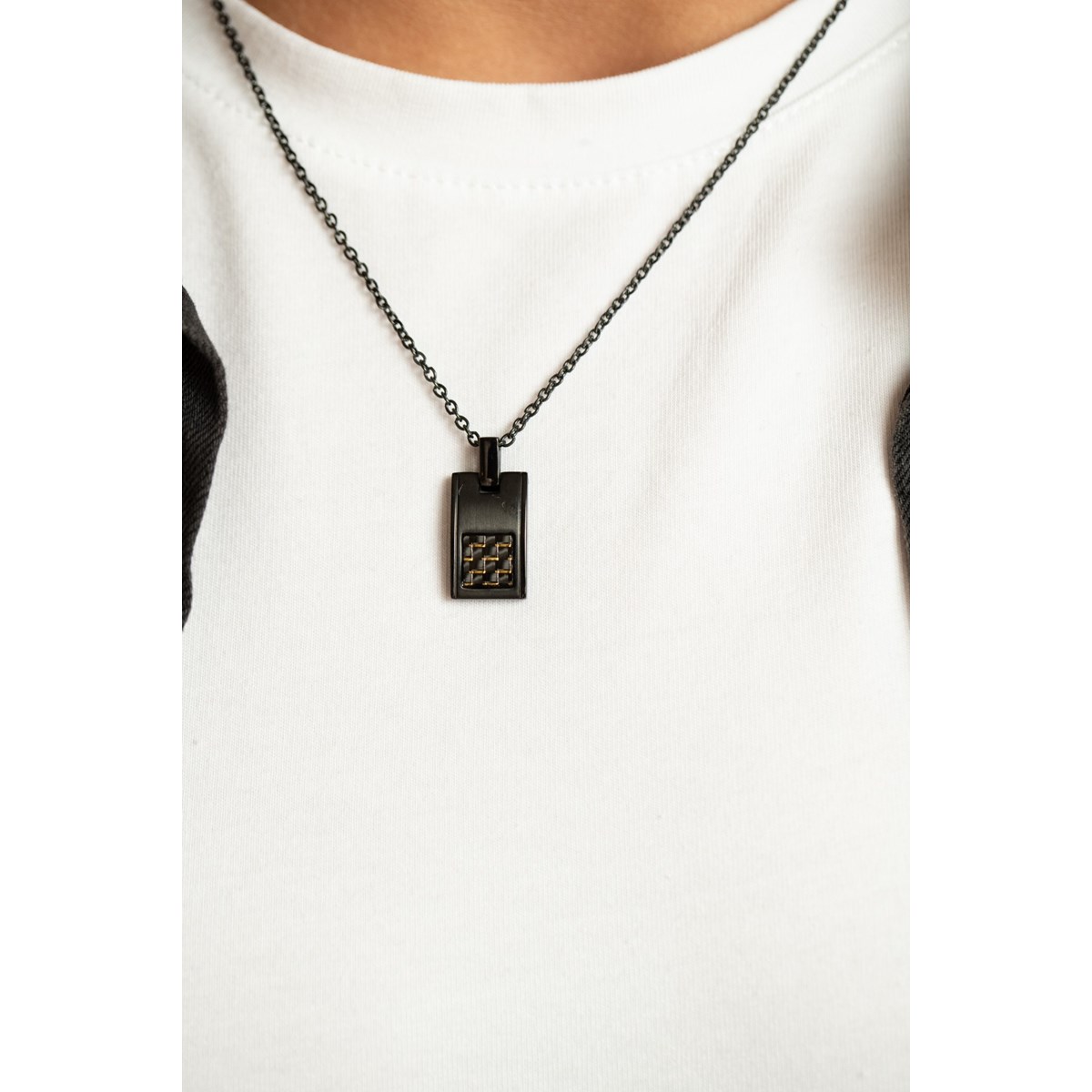 Collier mono-motif Séverin en Acier 316L - vue 3