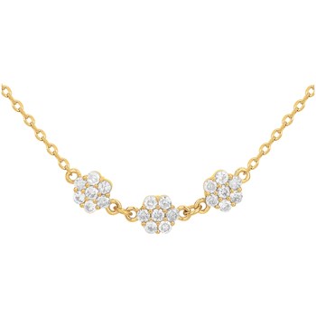 Collier multi-motifs en Plaqué Or avec oxyde de zirconium blanc