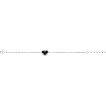 Bracelet souple mono-motif en Argent avec oxyde de zirconium blanc