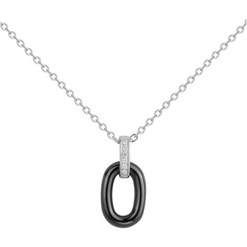 Collier mono-motif Jeanne en Argent avec oxyde de zirconium blanc