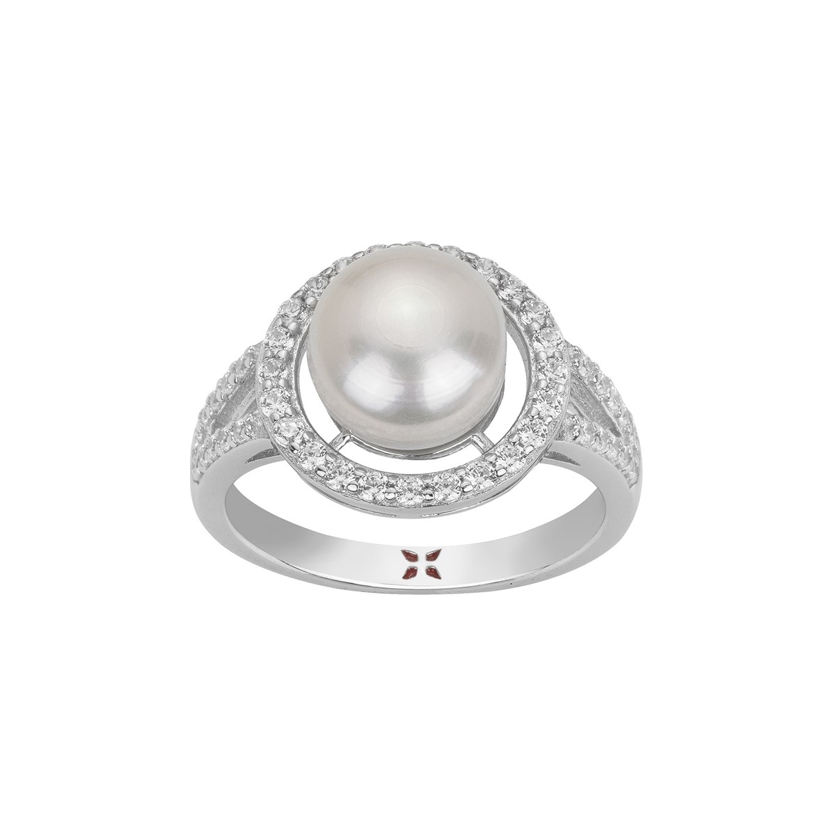 Bague Astrid en Argent avec perle d'eau douce blanc