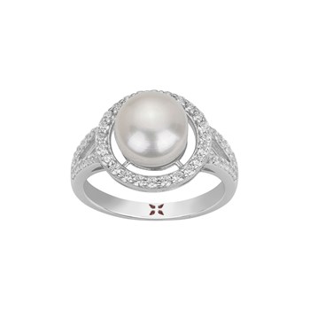 Bague Astrid en Argent avec perle d'eau douce blanc