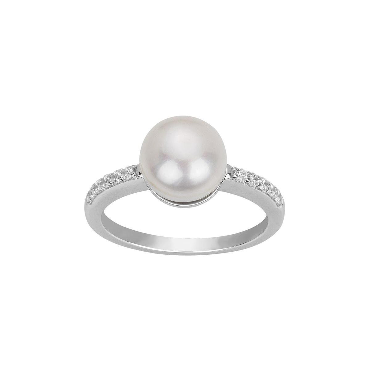 Bague Astrid en Argent avec perle d'eau douce blanc