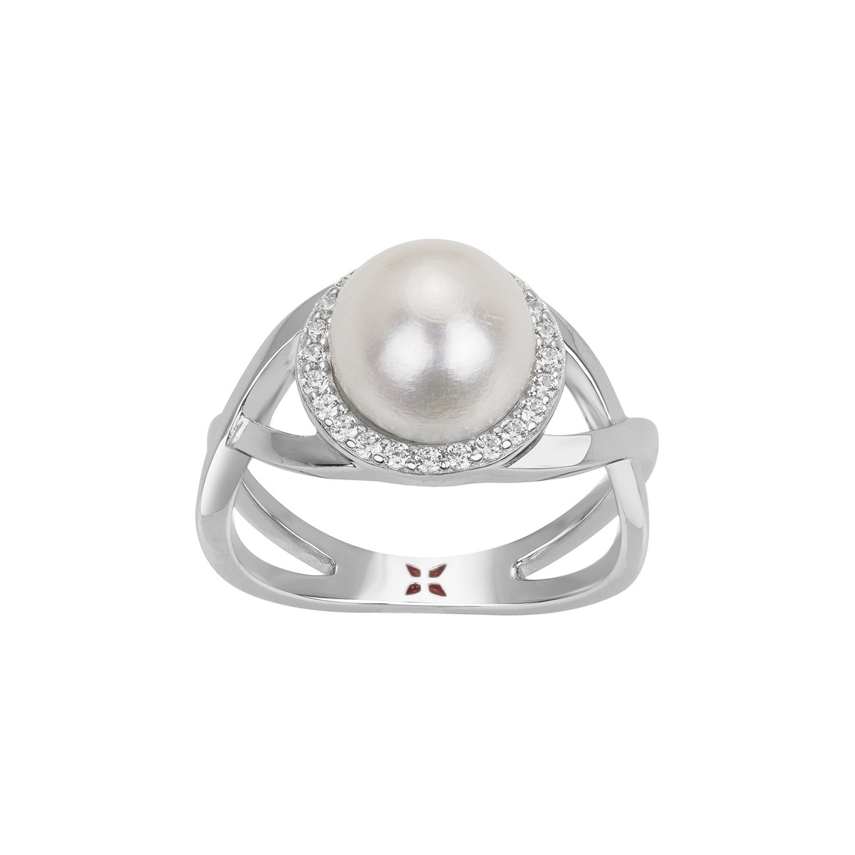 Bague Astrid en Argent avec perle d'eau douce blanc