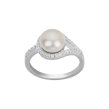 Bague Astrid en Argent avec perle d'eau douce blanc
