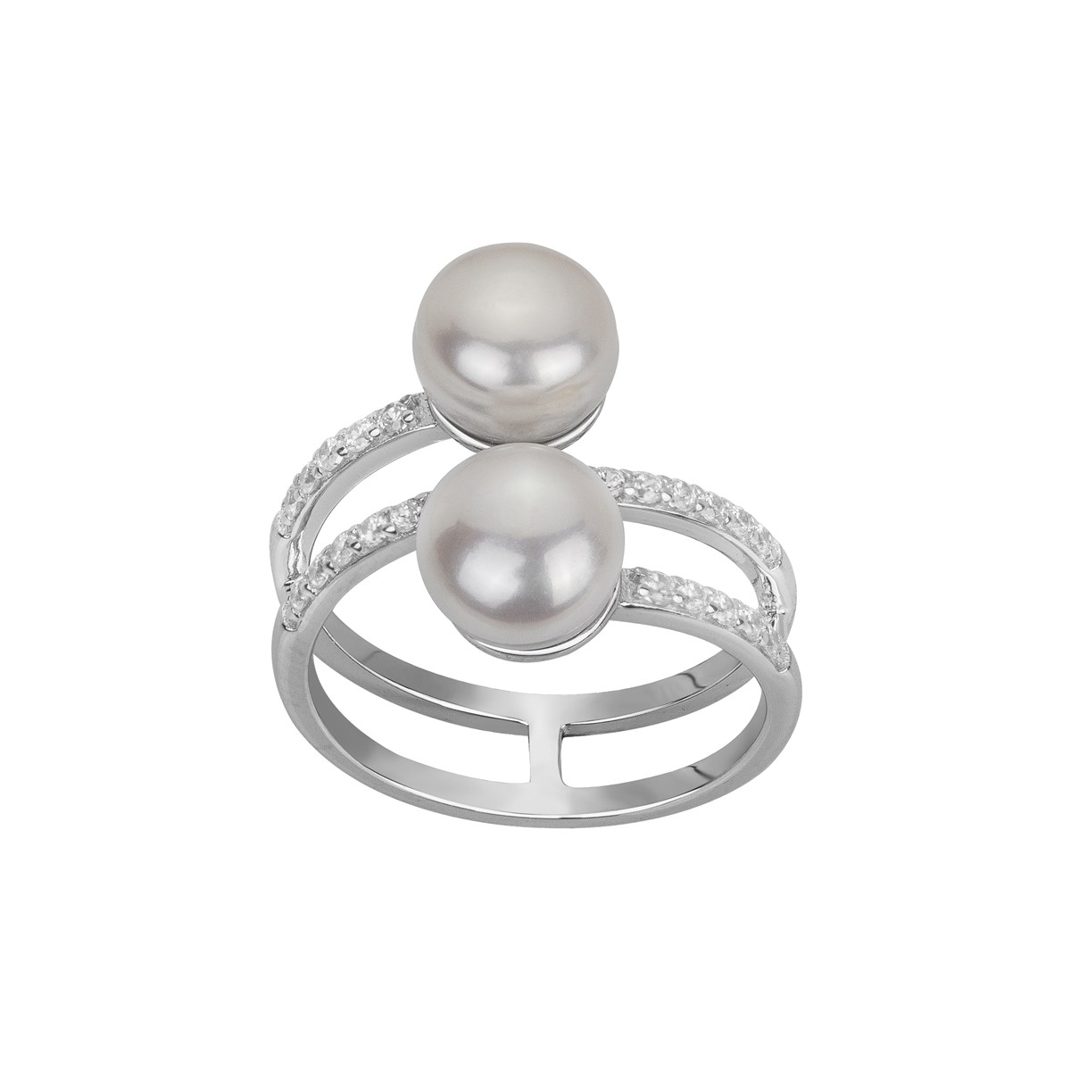 Bague Astrid en Argent avec perle d'eau douce blanc