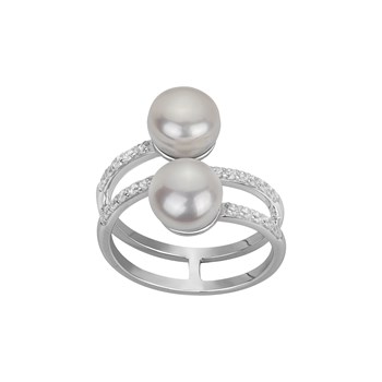 Bague Astrid en Argent avec perle d'eau douce blanc
