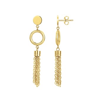 Boucles d'oreilles pendantes Louise en PVD