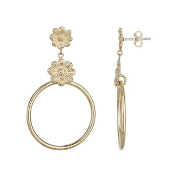 Boucles d'oreilles pendantes Aline en PVD