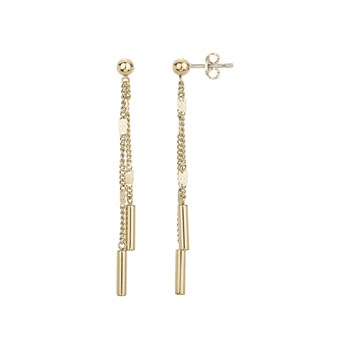 Boucles d'oreilles pendantes Anne en PVD