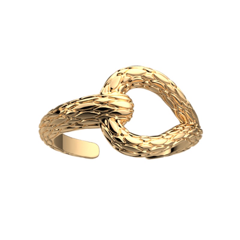 Bague Les Cadettes Reptile dorée - vue 2