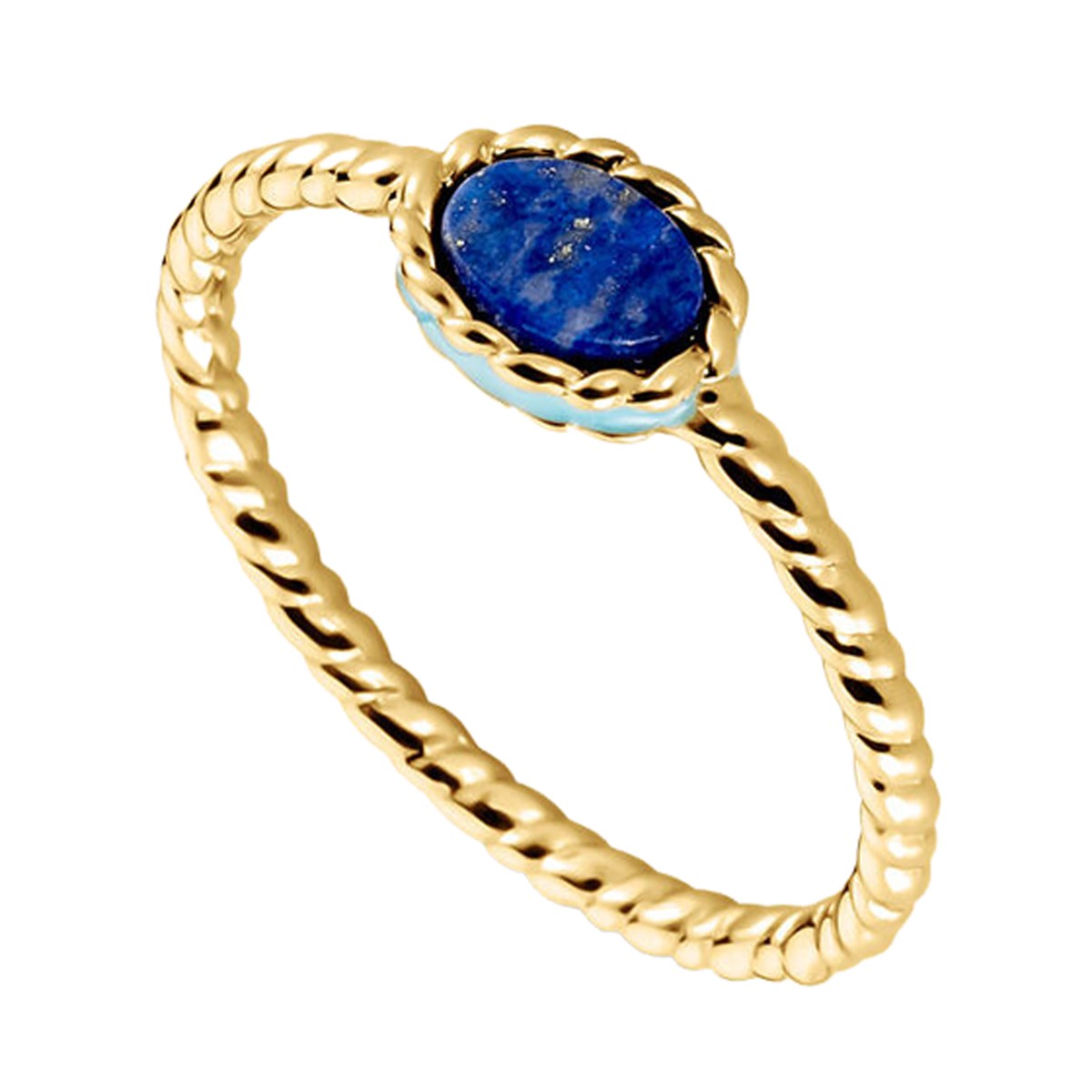 Bague Agatha Atma laiton lapis lazuli - vue 5