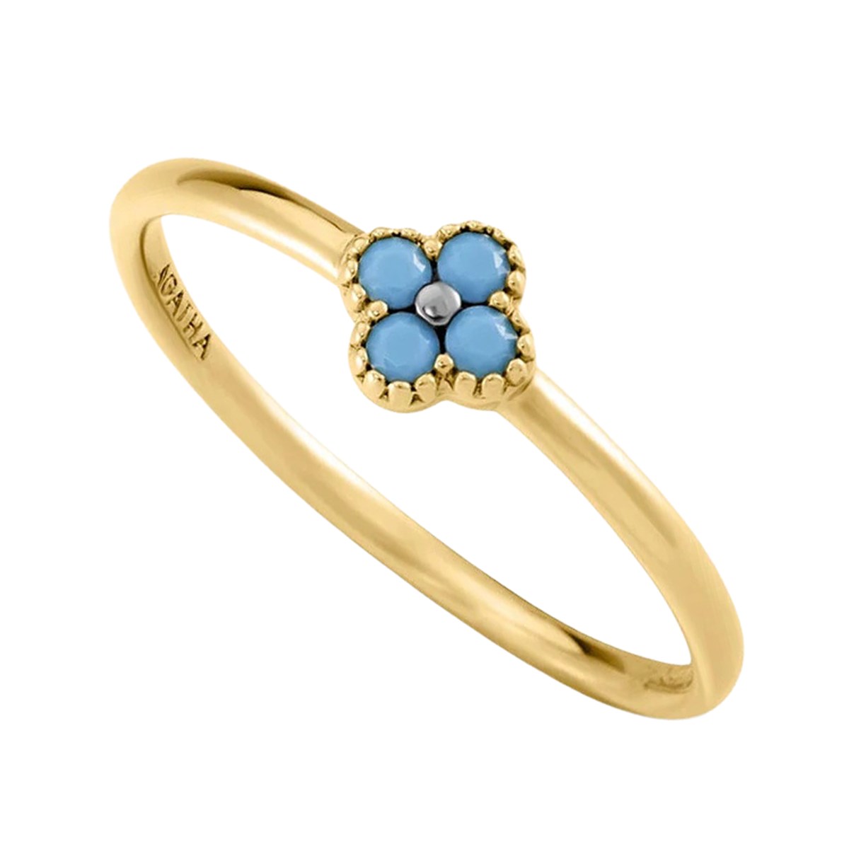 Bague fine Agatha Beloved fleur dorée - vue 5
