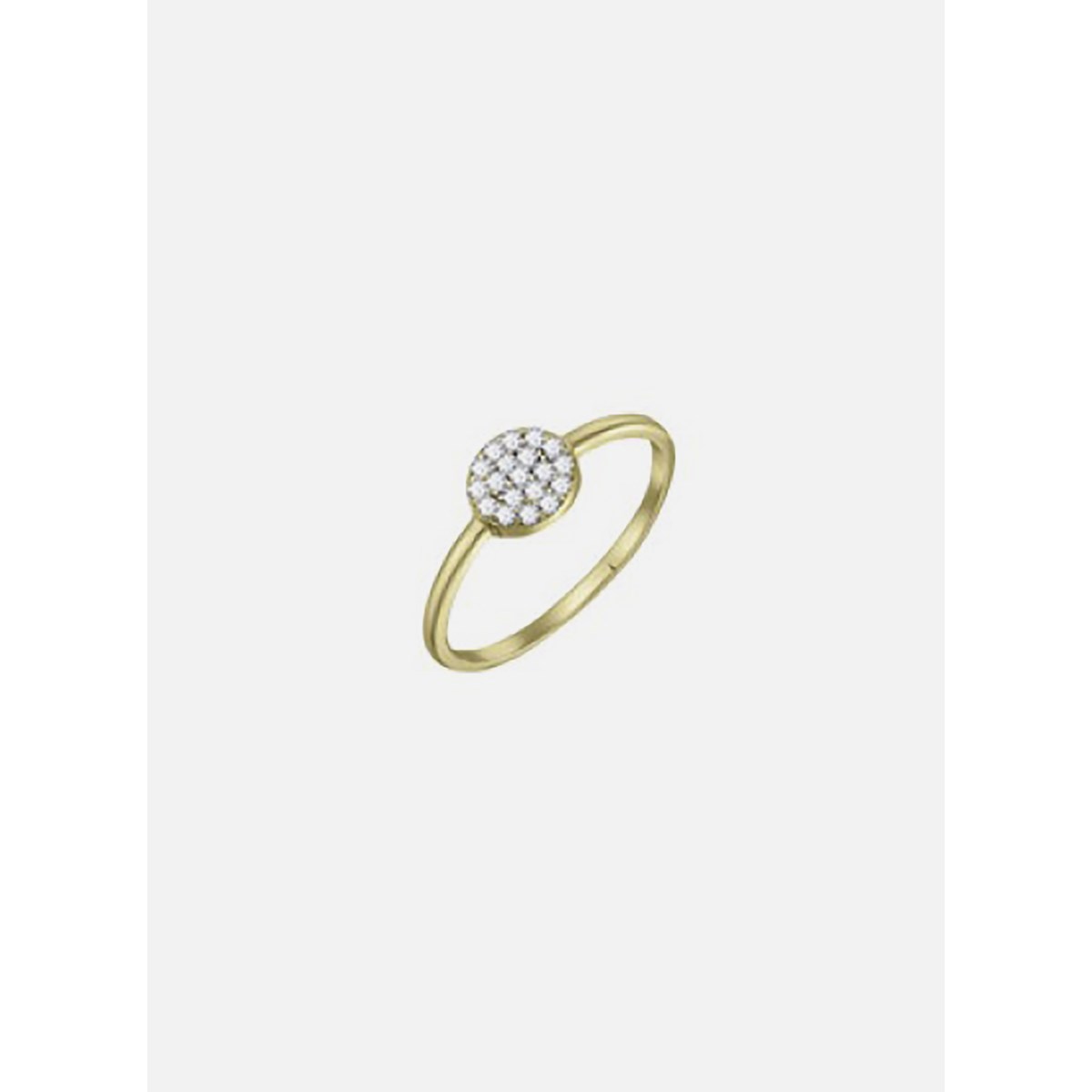 Bague Agatha Cristal dorée - T56 - vue 2