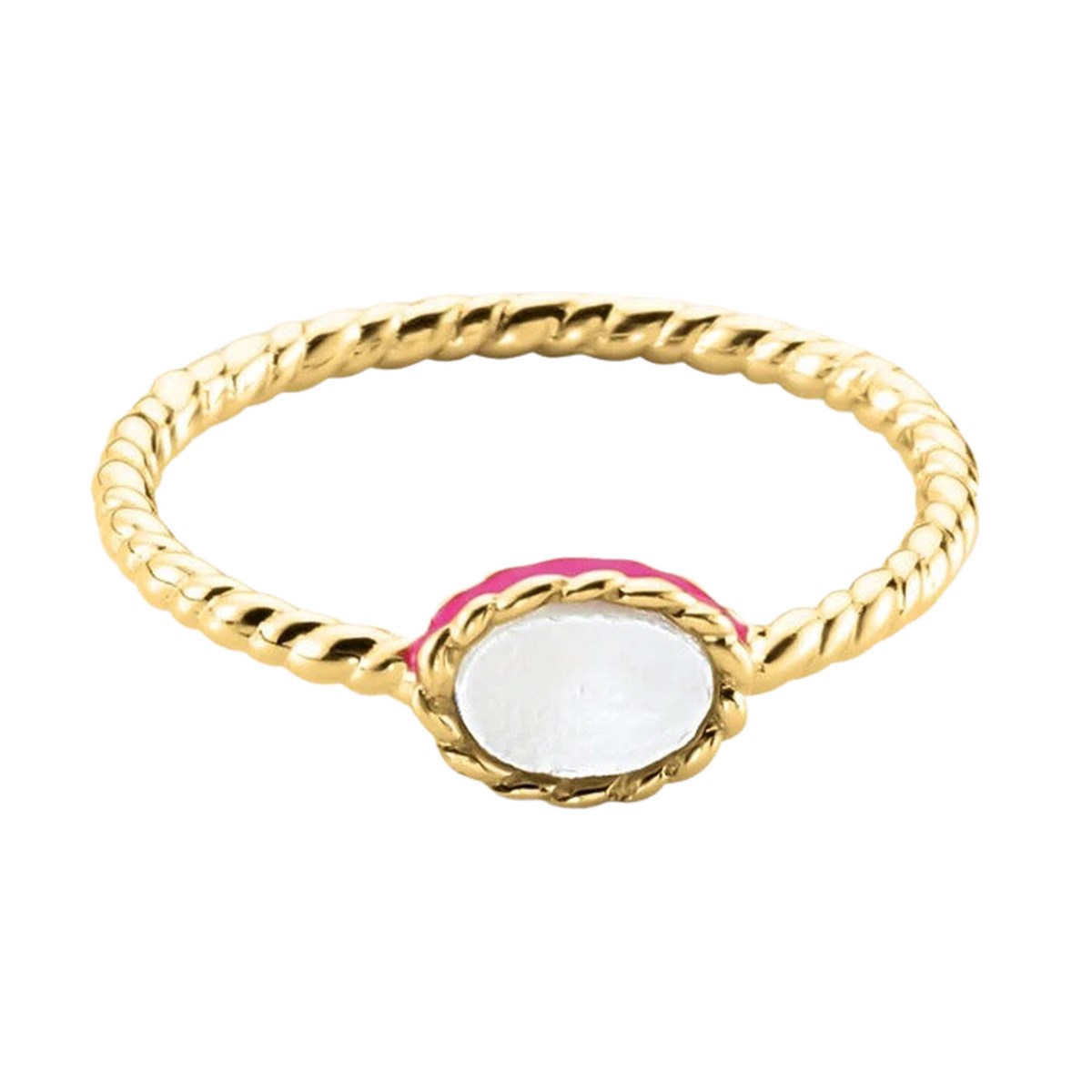 Bague Agatha Atma dorée nacre - vue 3