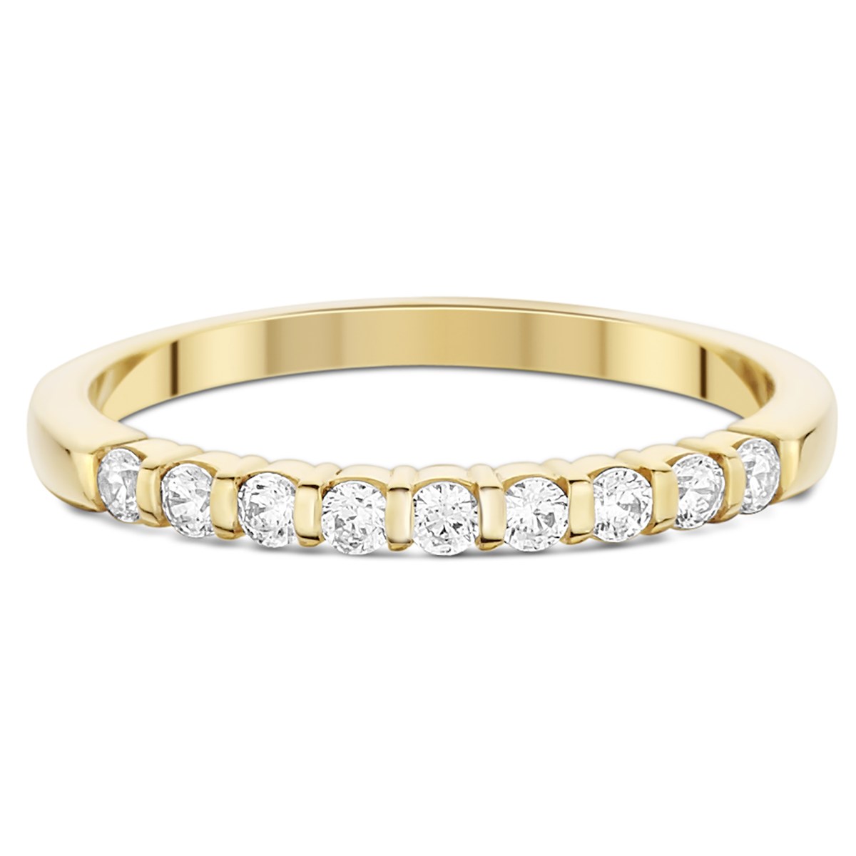 Alliance Brillaxis or jaune 18 carats diamants - vue 2