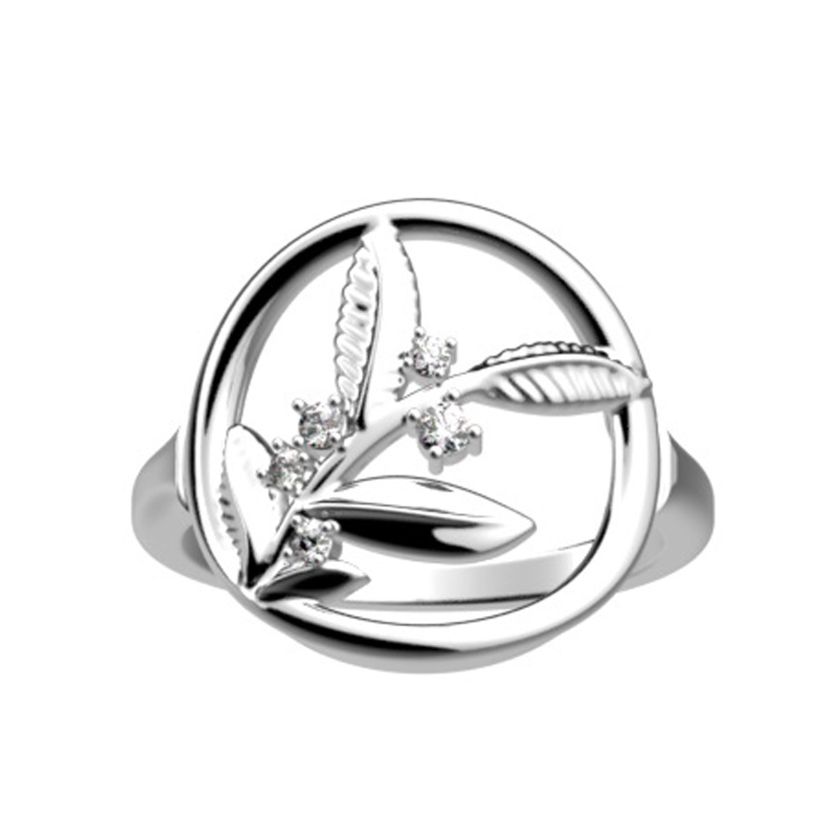 Bague ronde Les Georgettes Oliveraie argentée 16mm
Collection Les Précieuses - vue 2