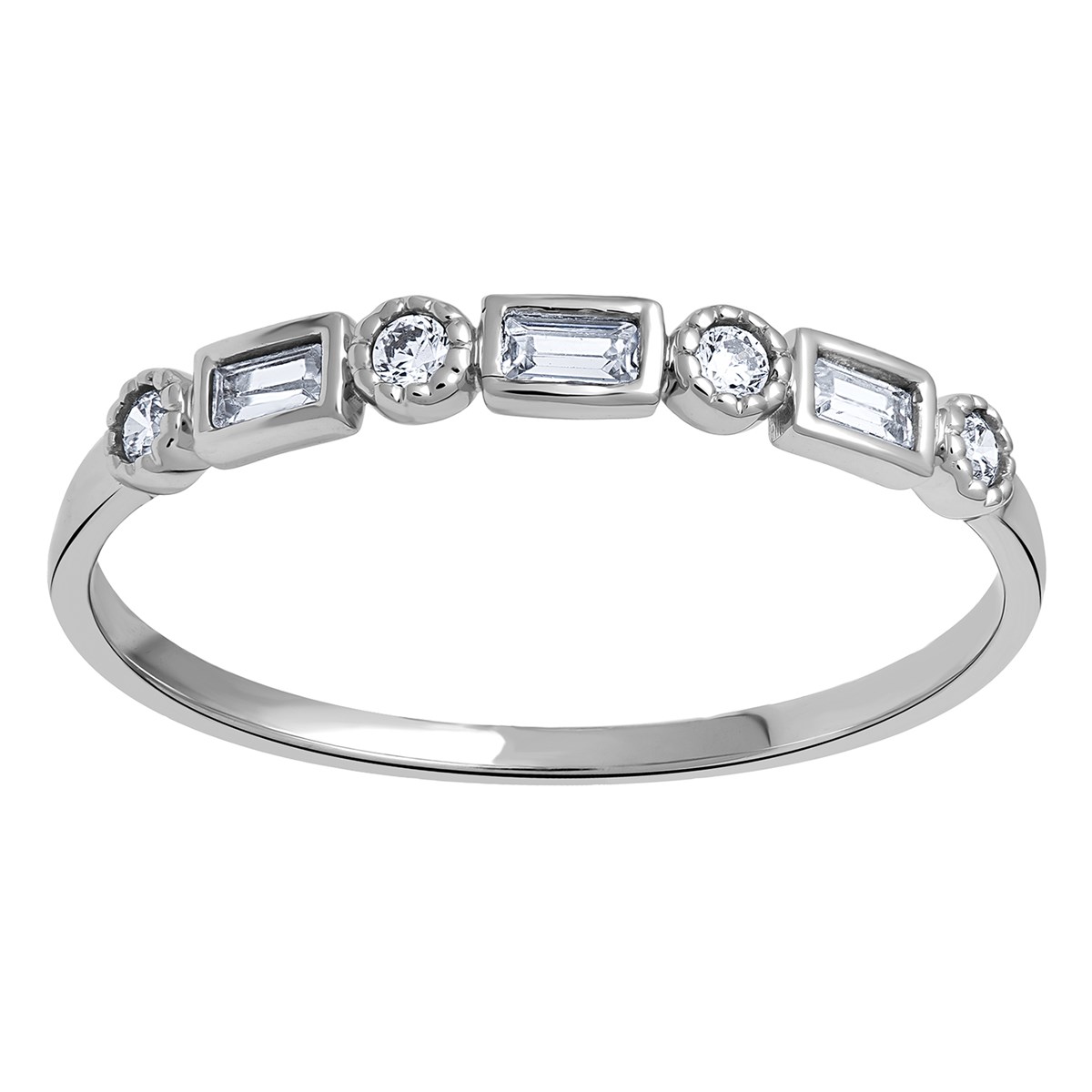 Alliance Brillaxis or blanc 18 carats oxydes - vue 2