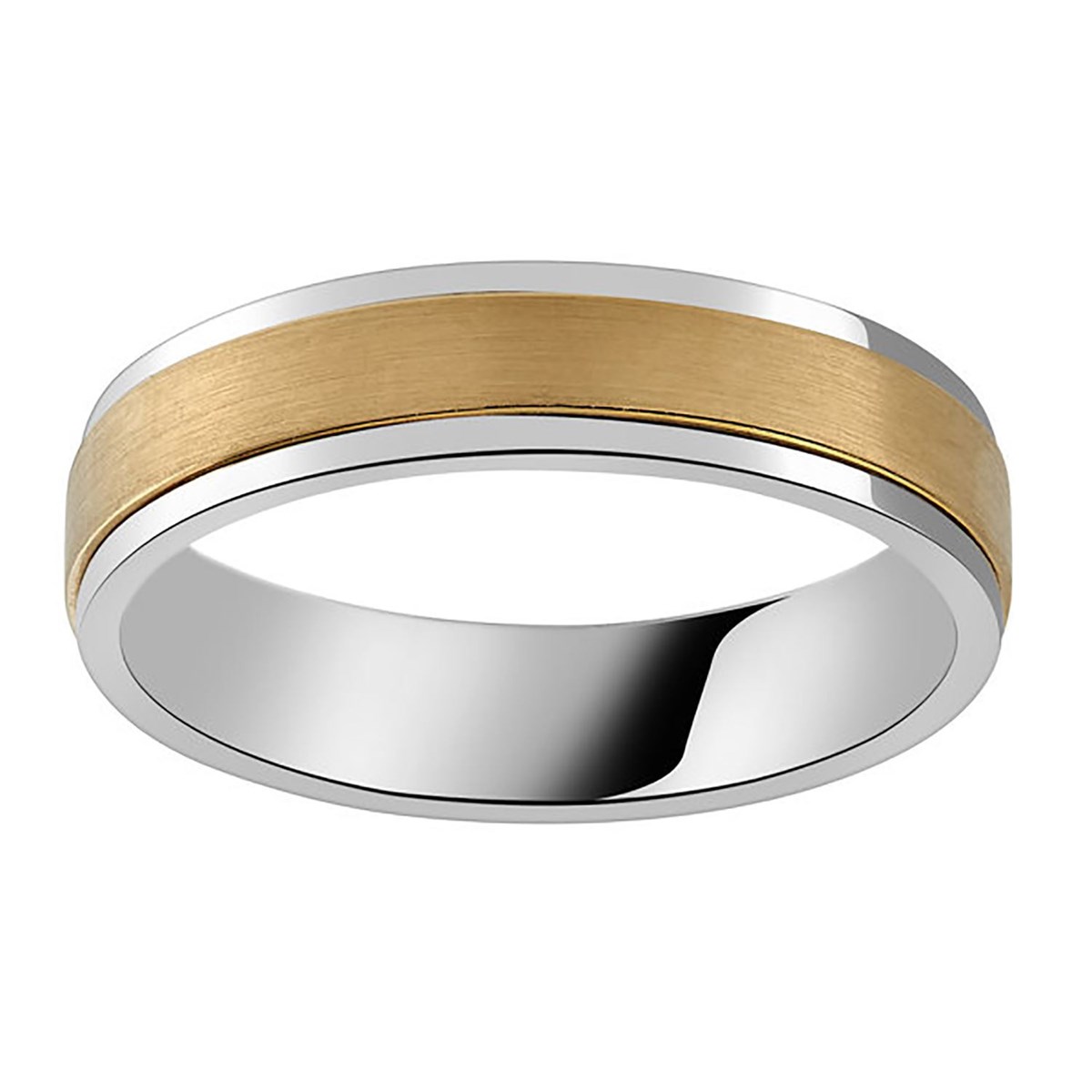Alliance tournante or jaune et blanc 9 carats