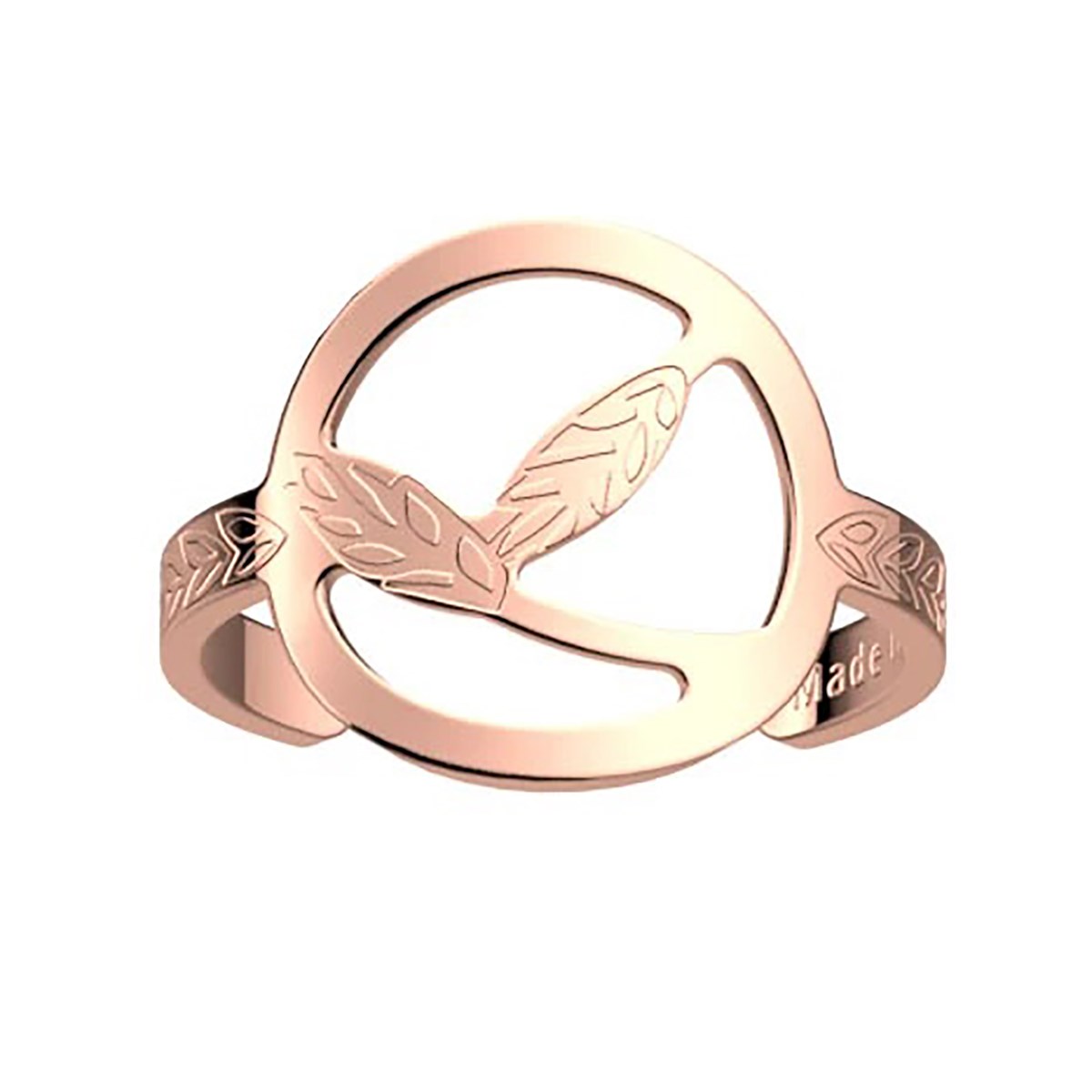 Bague ronde Les Georgettes Epis de blé rosée 16mm - vue 2