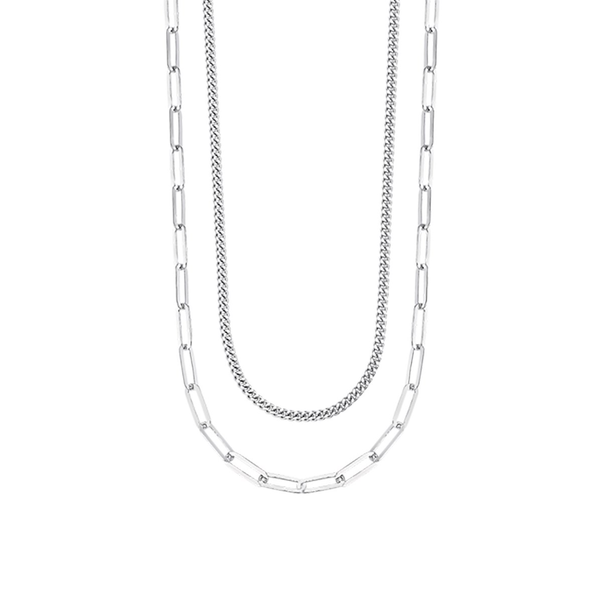 Collier double Lotus argent