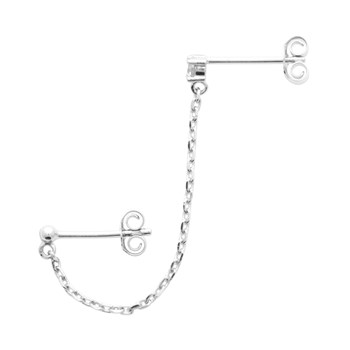 Boucle d'oreille individuelle brillaxis argent rhod
