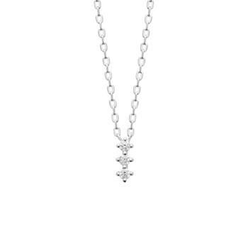 Collier Brillaxis argent et oxydes de zirconium