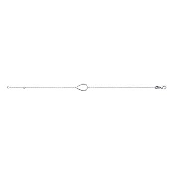 Bracelet Brillaxis goutte argent rhodié et oxydes