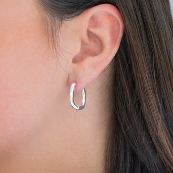Créoles Brillaxis carrées fil rond 3 mm diam 18 mm