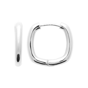 Créoles Brillaxis carrées fil rond 3 mm diam 18 mm