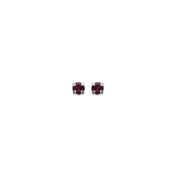 Clous d'oreilles Brillaxis cristal rouge et argent