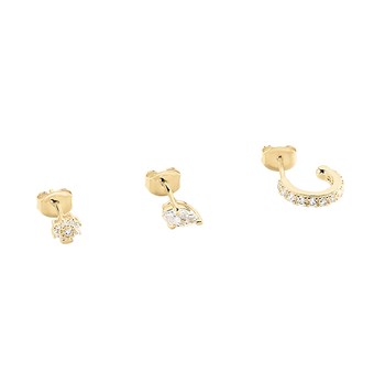 Set de trois piercings puces Agatha Paradis doré