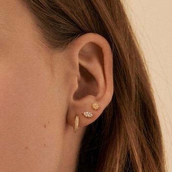 Set de trois piercings puces Agatha Paradis doré