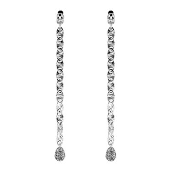 Boucles d'oreilles pendantes Les Cadettes Radieuse
argentées longues